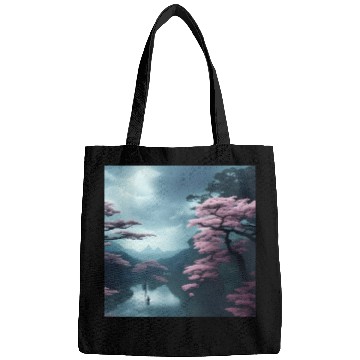 Discover Pink trees by the water Bags