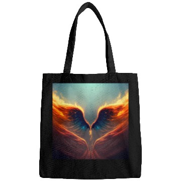Discover Mashup Epic Wallpaper Flaming Angel Wings Bags