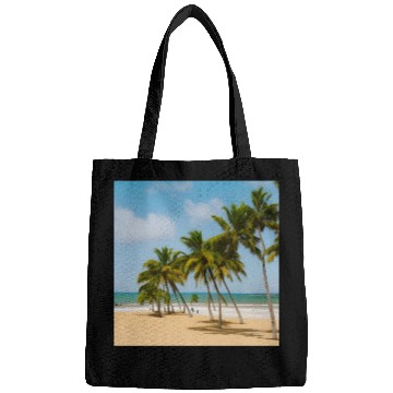 Discover Calm beach with palm trees Bags