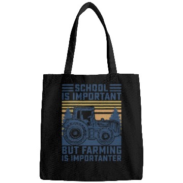 Discover But Farming is Importanter Farmer Tractor Funny Fa Bags