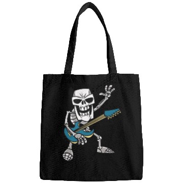 Discover Rock & Roll Skeleton Guitar Music Lover Rockstar Bags