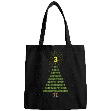 Discover Funny Pi Christmas Tree Math Teacher Bags