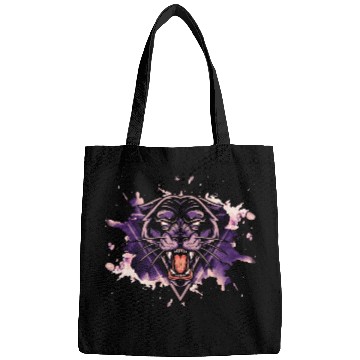 Discover Panther Panter Purple Black Splash Predator Animal Bags