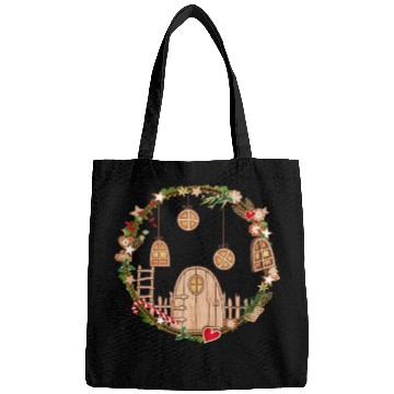 Discover Elf door in Christmas wreath for Christmas Bags