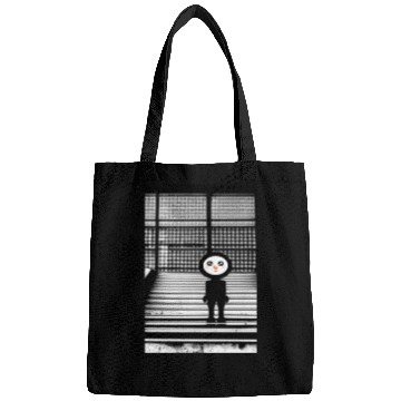 Discover Kawaii Happy Snowman in Bags Standing on Steps