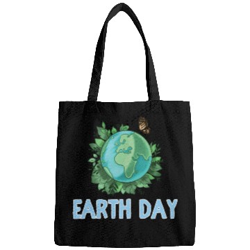 Discover Earth Day Gift Globe Plants Butterfly Save the Bags