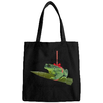 Discover Meet me under the missile toad – mistletoe pun Bags