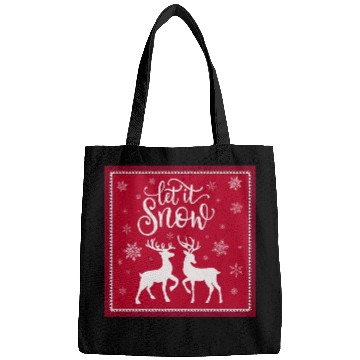 Discover Let it snow with beautiful deer Bags