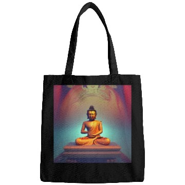 Discover Buddha statue portrait Bags