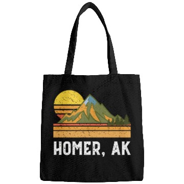Discover Mountain Sunset Vacation Homer Alaska Bags