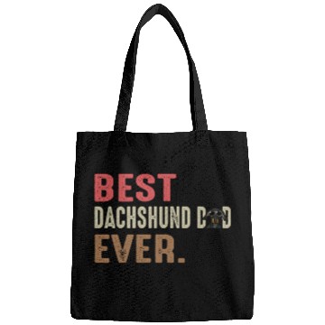 Discover Best Dachshund Dad Ever Bags