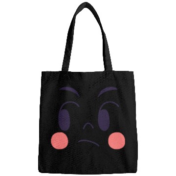 Discover jaded expression of cartoon emotion face Bags