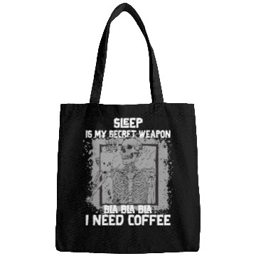 Discover Skeleton Drinking Coffee Medical Student Bags