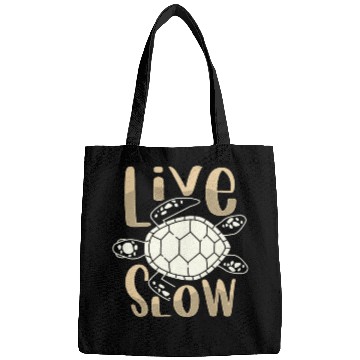 Discover Relax and Live Slow Sea Turtle Beachy Vacation Bags