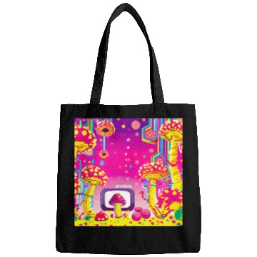 Discover Psychedelic Video Game Fantasy World Bags