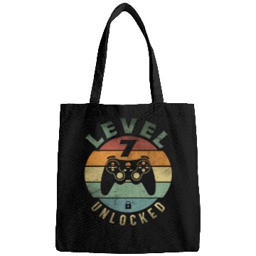 Discover Level 7 Unlocked Funny Video Gamer 7th Birthday Bags