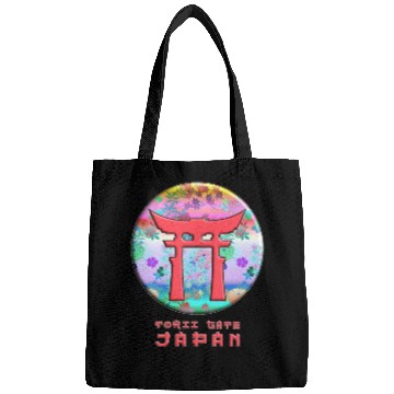 Discover Torii Gate Shinto Japan Asian Floral Pattern Bags