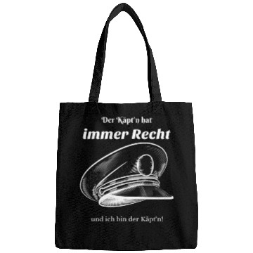 Discover Captain's Bags with German Text "Der Käpt'n hat