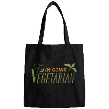 Discover Funny I'm Going Vegetarian Bags