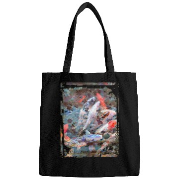 Discover Japan Koi Fish Pond Collage Art 88 Bags