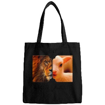 Discover He is the Lion and the Lamb Bags