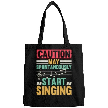 Discover Music Lover - Caution May Spontaneously Start Sing Bags