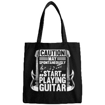 Discover Guitar Player Caution May Spontaneously Start Play Bags