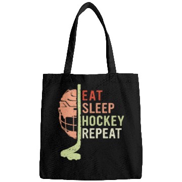 Discover Eat Sleep Hockey Repeat Bags