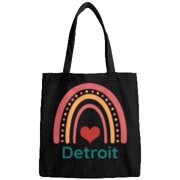 Discover Detroit Vintage Boho Rainbow Bags