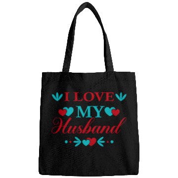 Discover I love my husband Bags