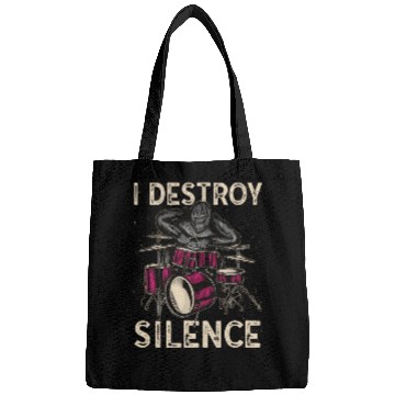 Discover I Destroy Silence Drummer Band Music Beat Drum Bags