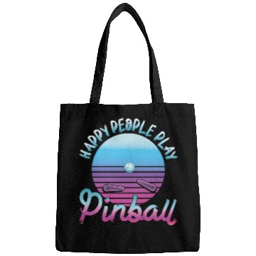Discover Happy People Play Pinball Retro 80s Bags