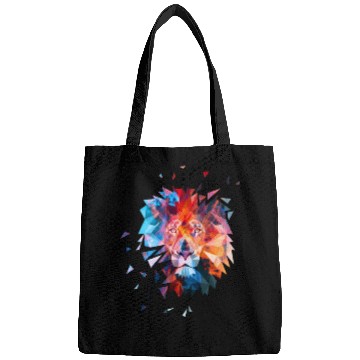 Discover Colorful Geometric Pattern Lion Geometric Animal Bags