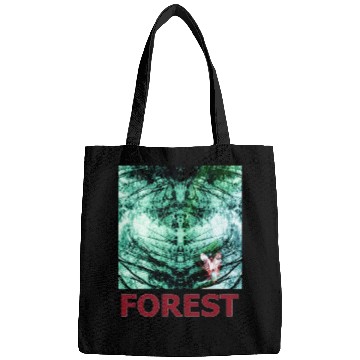Discover Green forest mandala red Bags