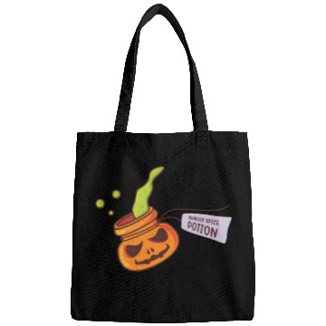 Discover Pumpkin Spice Potion Coffee Enthusiast Halloween Bags