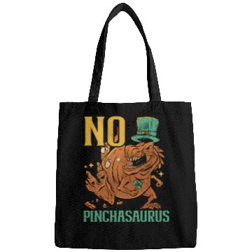 Discover No Pinchasaurus Saint Patrick's Day Dinosaur Lover Bags