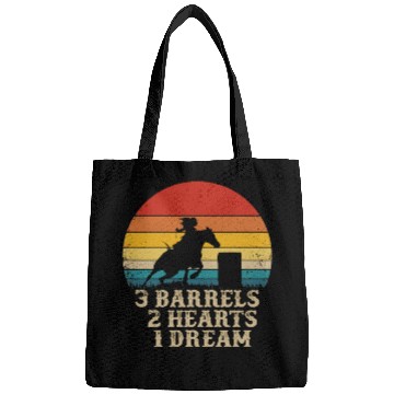 Discover Barrel Racing Horse Riding 3 Barrels 2 Hearts 1 Dr Bags