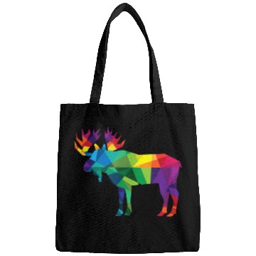 Discover Moose Colorful Low Poly Art HUNTING Theme - Hunter Bags