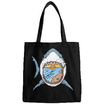 Discover Beach and surf in great white shark Bags