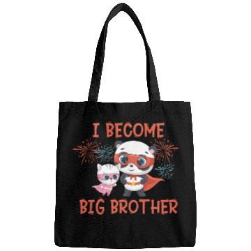Discover Big brother super hero panda cat 2023 Bags