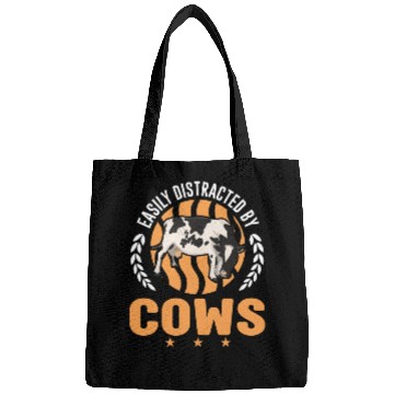 Discover Easily Distracted By Cows Cow Cattle Breeder Bags
