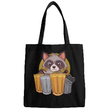 Discover Raccoon Playing Drums Using Trash Cans - Funny Bags