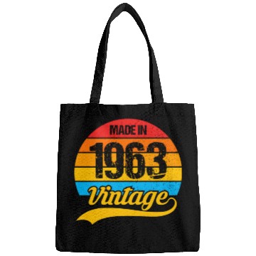 Discover 60 Years Vintage 1963 Retro 60th Birthday Bags