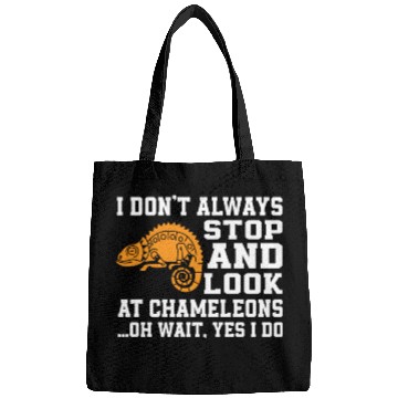 Discover Funny Chameleon Lover Saying Bags