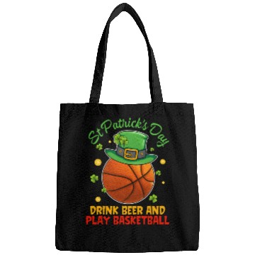 Discover Baseball St Patrick Drink Beer And Play Basketball Bags
