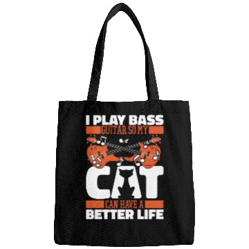 Discover Bass Guitar Bassist Cat Bags