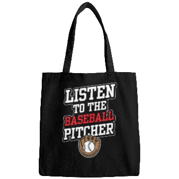 Discover Listen To The Baseball Pitcher Player Hobby Bags