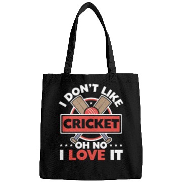 Discover I Don't Like Cricket Oh No I Love It Cricketer Bags