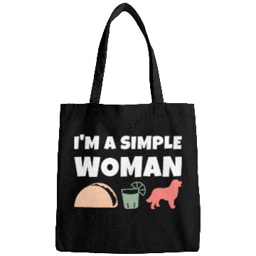 Discover I'm A Simple Woman Tacos Tequila Bernese Mountain Bags