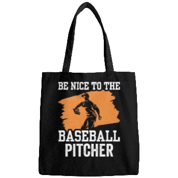 Discover Be Nice To The Baseball Pitcher Hobby Player Bags